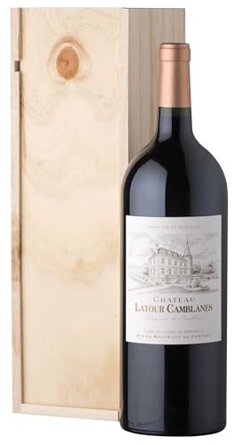 Produktbild: magnumflasche rotwein geschenkbox holzkiste chteau latour camblanes 1,5 l