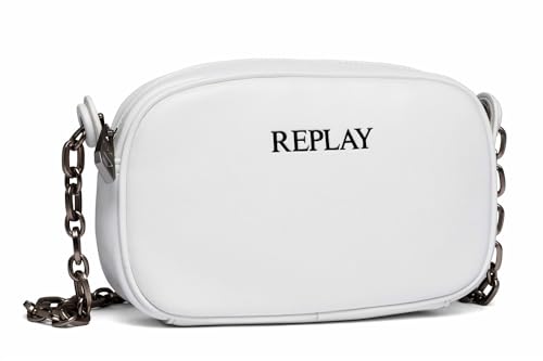 Replay dames handtasche kunstleder weiß optical white 001, onesize