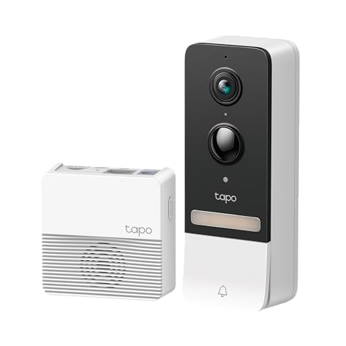 tapo d230s1 video türbell mit kamera 2k 5mp farb-nachtsicht abnehmbare batterie