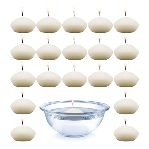 schwimmkerzen 20 stück cream hochqualitative wax kerzen von pajoma