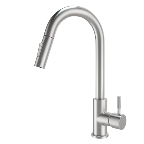 Produktbild: suguword wasserhahn küche hochbogen armatur herausziehbar 360 mischbatterie gebürstet