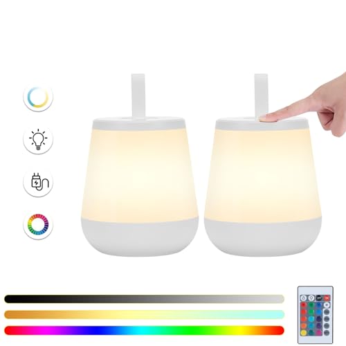 lightess nachttischlampe touch dimmbar usb aufladbar mit fernbedienung für kinder