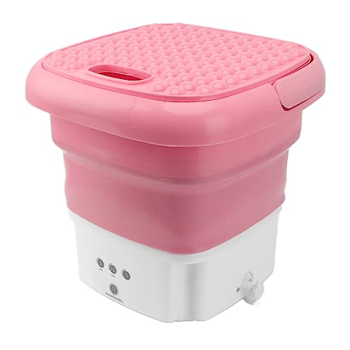 mini waschmaschine hochgeschwindigkeitsmotor faltbar tragbar für camping und reisen rosa