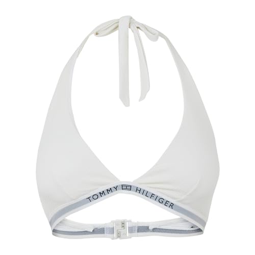 Produktbild: tommy hilfiger damen bikinitop triangle weiß ivory mit herausnehmbaren polstern, m