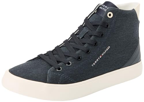 tommy hilfiger herren sneaker vulcanized schuhe blau 40