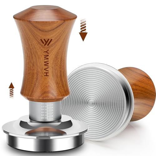 kaffee tamper 58.3mm ymwvh, espresso tamper edelstahl mit walnussgriff für cafs