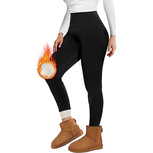 missluck thermo leggings damen gefüttert plüsch gefütterte fleece leggins winter