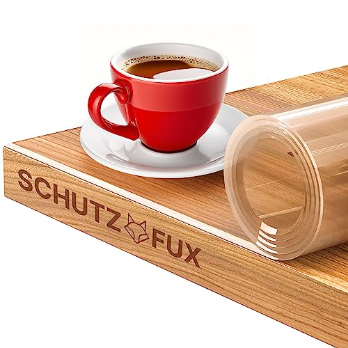 Produktbild: Tischfolie 2mm transparent abwaschbar - Tischschutz mit schräger Kante, Made in Germany