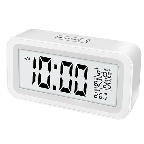 lwmt digital wecker mit temperaturanzeige, led display, lichtsteuerung, schlafzimmer