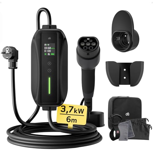 typ 2 ladekabel schuko 3,68kw 1-phasig 6m 6-16a für elektroauto ev ladegerät 3008 508 z. b. id.3 id.4
