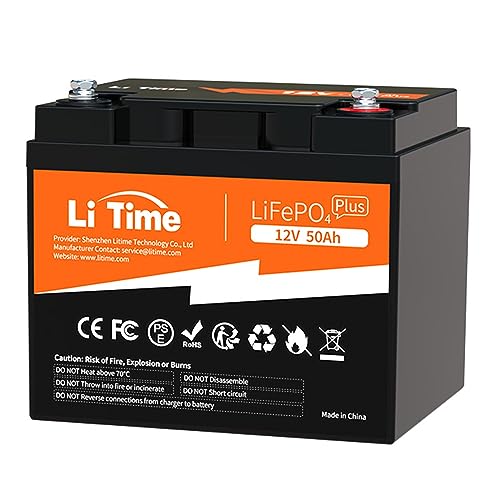 litime 12v 50ah lifepo4 batterie mit 15000 zyklen für wohnmobil solar marine