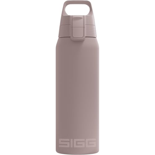 sigg isolierte trinkflasche 0,75l thermosflasche shield therm one kohlensäurehaltig auslaufsicher spülmaschinenfest BPA-frei recycelter edelstahl grau