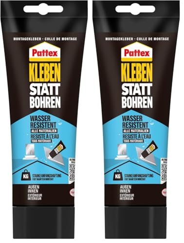 Pattex Montagekleber 340g, wasserresistent, kraftvoll für innen & außen