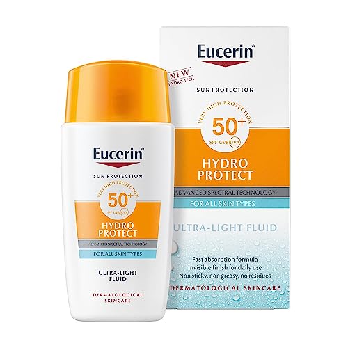eucerin sun face ultra-light fluid SPF 50+ creme für empfindliche haut, 50 ml