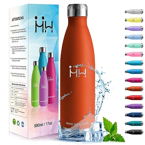 honeyholly trinkflasche edelstahl 500 ml bpa-frei isolierflasche sport fitness radfahren