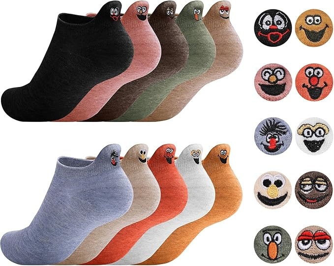 Produktbild: Sporzin bunte socken damen 39-42, 10 paar witzige socken mit smileys und tiermotiven