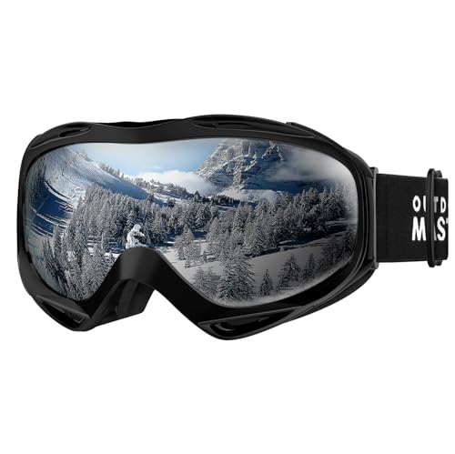 skibrille outdoormaster unisex OTG für brillenträger, 100% UV-Schutz, anti-nebel, ski goggles