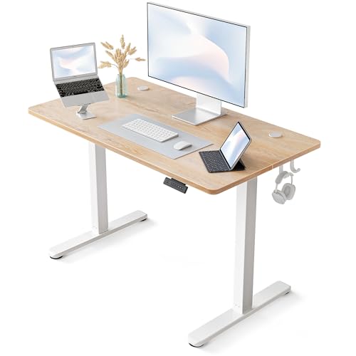 fezibo höhenverstellbarer elektrischer schreibtisch 100 x 60 cm mit memory-steuerung