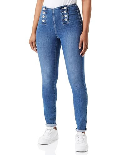 ONLY Damen ONLDAISY HW Skinny-Jeans, Medium Blue Denim, 25W x 30L, hohe Taille, figurschmeichelnd