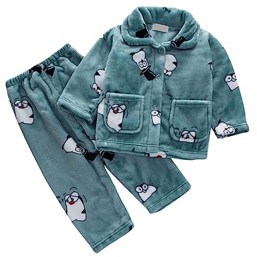 barrageon baby pyjama flanell 0-12 monate unisex schlafanzug grün-22