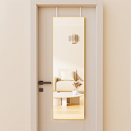 Koonmi türspiegel 41x127 cm wandspiegel mit haken gold für eingänge schlafzimmer