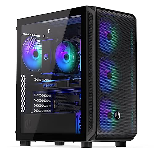 Endorfy ARX 500 ARGB gehäuse ATX mit 4x140mm ARGB, usb-c, hartglas, wasserkühlung