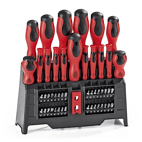 EASYmaxx schraubendreher set mit 8 großen und 8 kleinen, magnetisierbarer spitze, 32 bits