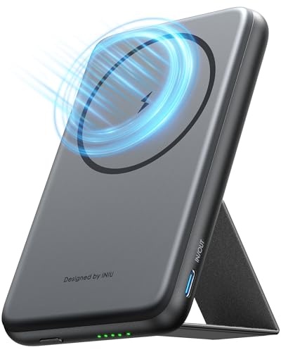 power bank 5500mAh 20W, iniu Akku mit usb c, magnetisch, für iphone 16 15 14 13 12 pro max