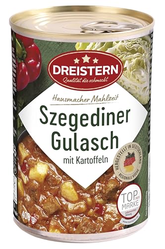 szegediner goulash mit kartoffeln, leckere fertigmahlzeit, dreistern - 400 g