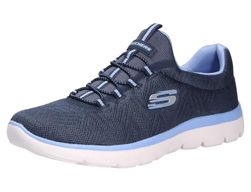 skechers damen trainingsschuhe marineblau mit netzbesatz 39 eu
