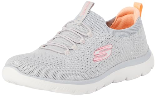 skechers damen schuhe summits gipfel gray knit pink coral trim 39 eu