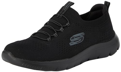 skechers damen sneaker summits top player schwarz strickbesatz 38 eu