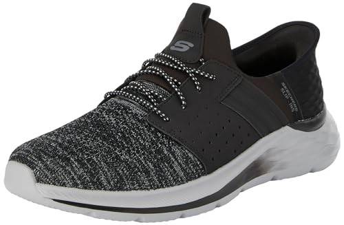 Skechers Herren Slip-On Garner Newick, Schwarz, Textil/Synthetik, 43 EU