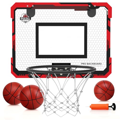 basketballkorb indoor tragbar von tOnEnergy mit 3 bällen und pumpe, outdoor wandmontage