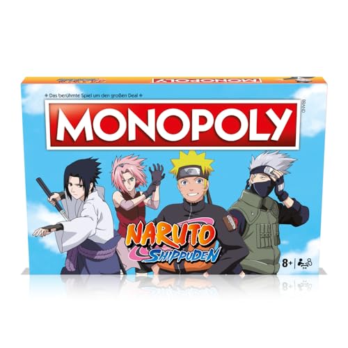 monopoly naruto edition für fans, strategisches brettspiel ab 8 jahren, 2+ spieler - winning moves