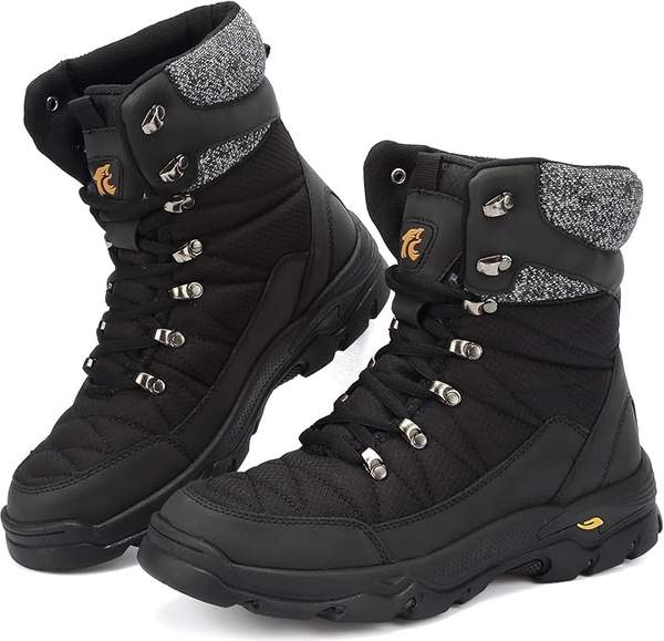 lvptsh winterstiefel wasserdicht gefüttert rutschfest trekking schuhe schwarz eu37