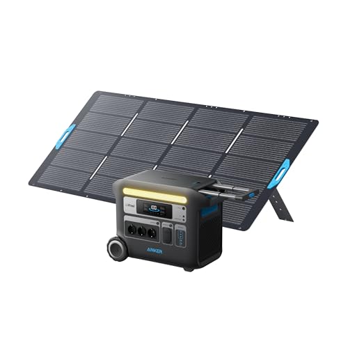 solargenerator anker solix f2000 2048wh 400w panel 2300w ac tragbare powerstation