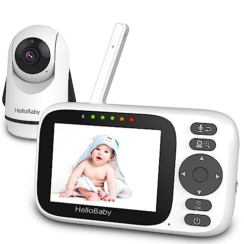 Entdecken Sie das HelloBaby Babyphone mit Kamera: HD-Video, Nachtsicht, 2-Wege-Audio und mehrsprachige Optionen. Sicherheit und Komfort für Ihr Baby!