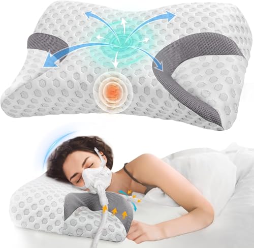 hydomi cpap-kissen für seitenschläfer, memory foam, für schlafapnoe und cpap-nutzer