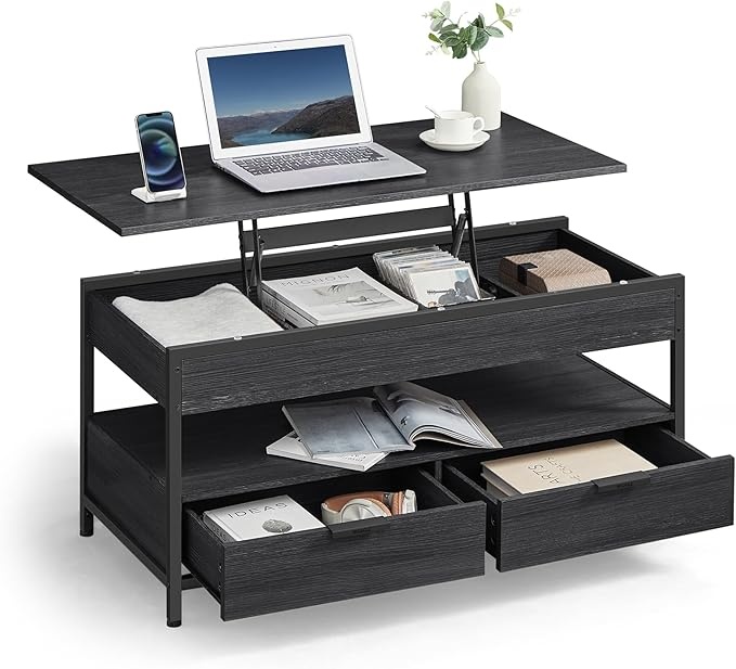 vasagle couchtisch höhenverstellbar, wohnzimmertisch, kaffee- und beistelltisch