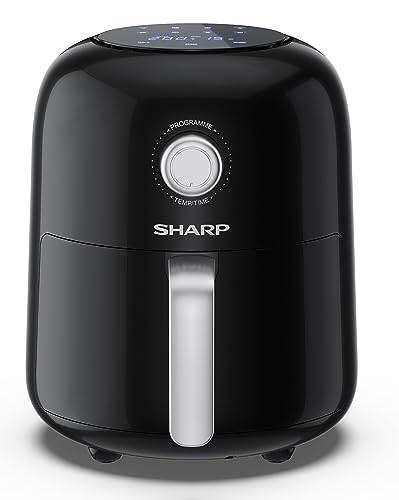 sharp af-gs404ae-b heißluftfritteuse 4l touch display 1300 w 8 programme schwarz