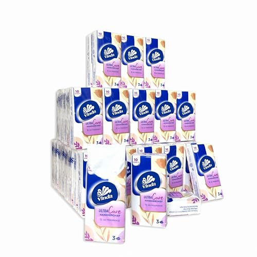vinda taschentücher 3-lagig ultra care reiseformat 80 packungen 10 stück