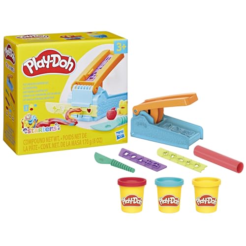 play-doh knetwerk starter set, 3 x 56 g, bunte knetmasse, förmchenmaschine für kinder ab 3 Jahren