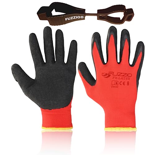 Produktbild: latex beschichtete garten arbeitshandschuhe 24 paare fuZZio xl-10 rot
