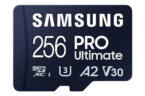 samsung pro ultimate 256 gb microsd karte mit sd-adapter, uhs-i u3, 200 mb/s lesen
