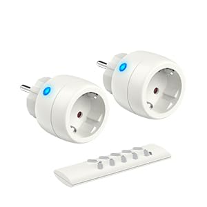 funksteckdosen mit fernbedienung 10A 2300W selbstlern-funktion 2er set TÜV-zertifiziert