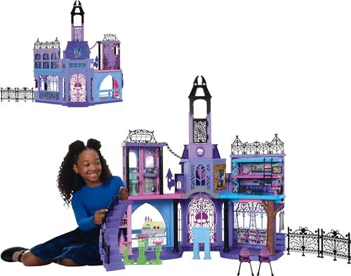 monster high puppenhaus haunted high school spielset mit 7 bereichen und 35 teilen