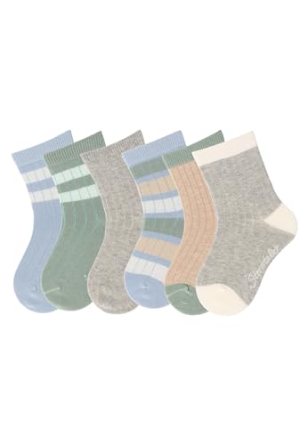 Produktbild: sterntaler babysocken 6er pack rippenmuster für jungen graublau 18