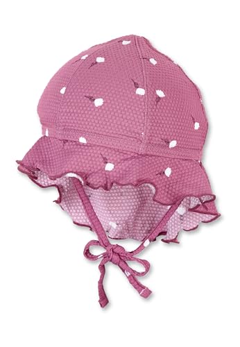 sterntaler bademütze blumen größe 43/45 mit nackenschutz und uv-schutz 50+
