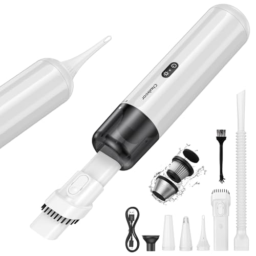 chuboor mini staubsauger handstaubsauger akku 15000pa 6 in 1 mit luftgebläse und led